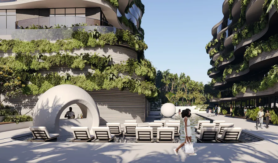Premium project in the south of the island, 700 metres from the beach, with a seawater pool